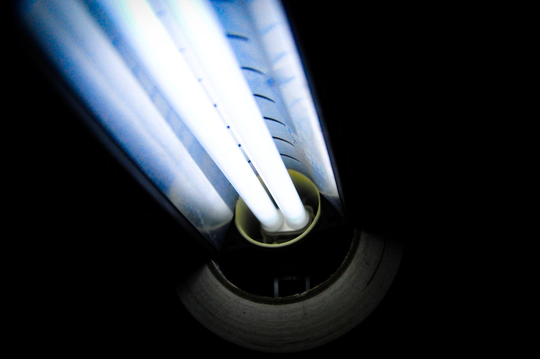 a close up of a tube of toothbrushes on a black background