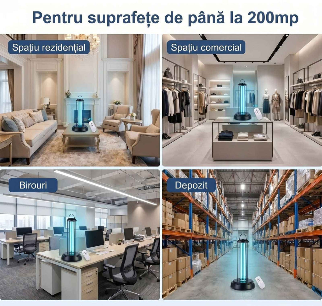 Lampa bactericida UV si Ozon 150W – 200 mp - LampiSterilizare.ro